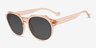 Greer Clear Champagne PlasticSunglass Frames from EyeBuyDirect, Angle View