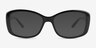 Frankie Black PlasticSunglass Frames from EyeBuyDirect, Front View