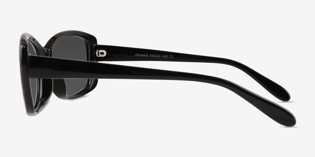Frankie Black PlasticSunglass Frames from EyeBuyDirect, Side View