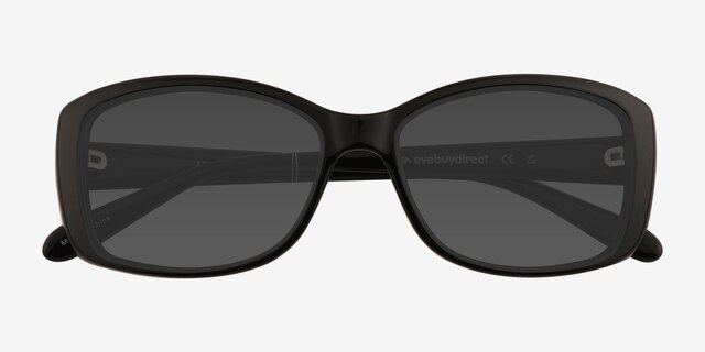 Frankie Black PlasticSunglass Frames from EyeBuyDirect, Closed View