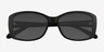 Frankie Black PlasticSunglass Frames from EyeBuyDirect, Closed View
