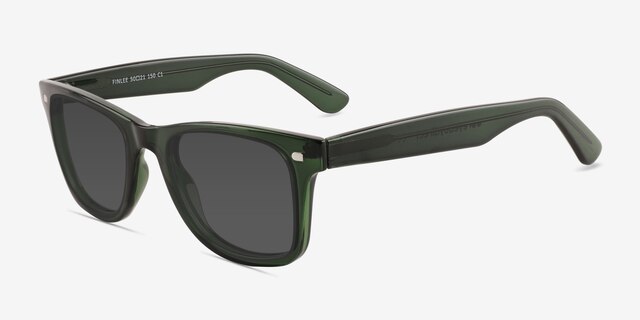 Finlee Clear Green PlasticSunglass Frames from EyeBuyDirect, Angle View