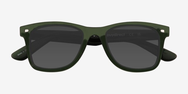 Finlee Clear Green PlasticSunglass Frames from EyeBuyDirect, Closed View