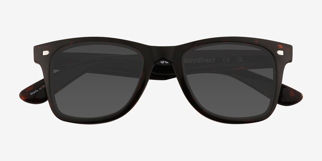 Finlee Tortoise PlasticSunglass Frames from EyeBuyDirect, Closed View