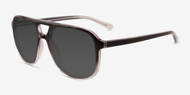 Skylar Gradient Black PlasticSunglass Frames from EyeBuyDirect, Angle View