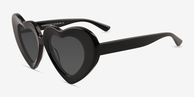 Tenderheart Black AcetateSunglass Frames from EyeBuyDirect, Angle View