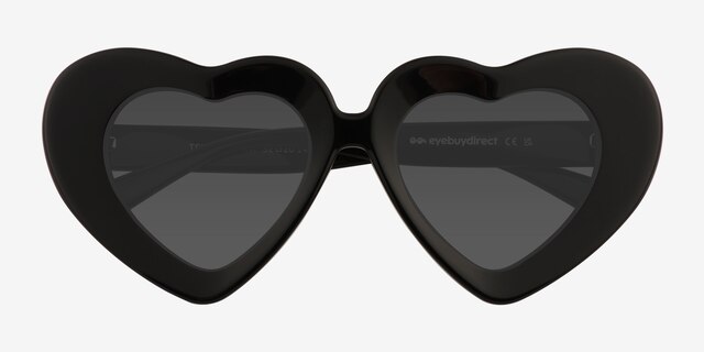 Tenderheart Black AcetateSunglass Frames from EyeBuyDirect, Closed View