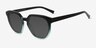 Pelagic Black Green AcetateSunglass Frames from EyeBuyDirect, Angle View