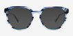Pelagic Striped Blue Alternative MaterialsSunglass Frames from EyeBuyDirect, Front View