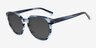 Pelagic Striped Blue AcetateSunglass Frames from EyeBuyDirect, Angle View