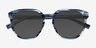 Pelagic Striped Blue AcetateSunglass Frames from EyeBuyDirect, Closed View
