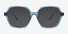 Froth Blue PlasticSunglass Frames from EyeBuyDirect, Front View