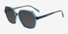 Froth Blue PlasticSunglass Frames from EyeBuyDirect, Angle View