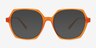 Froth Orange PlasticSunglass Frames from EyeBuyDirect, Front View