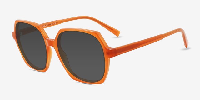 Froth Orange PlasticSunglass Frames from EyeBuyDirect, Angle View
