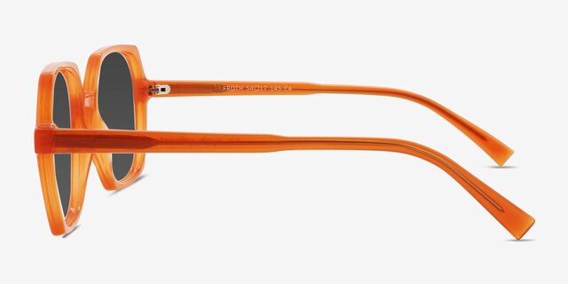 Froth Orange PlasticSunglass Frames from EyeBuyDirect, Side View