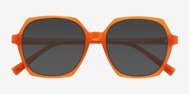 Froth Orange PlasticSunglass Frames from EyeBuyDirect, Closed View