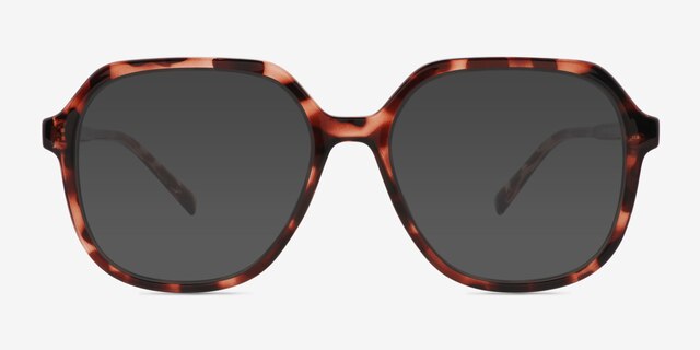 Azure Tortoise PlasticSunglass Frames from EyeBuyDirect, Front View