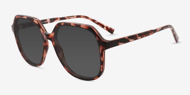 Azure Tortoise PlasticSunglass Frames from EyeBuyDirect, Angle View