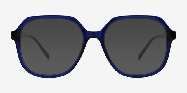 Azure Navy PlasticSunglass Frames from EyeBuyDirect, Front View