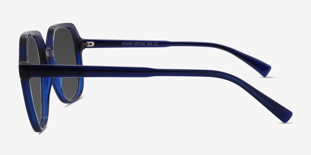Azure Navy PlasticSunglass Frames from EyeBuyDirect, Side View