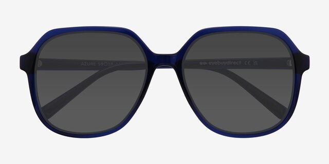 Azure Navy PlasticSunglass Frames from EyeBuyDirect, Closed View