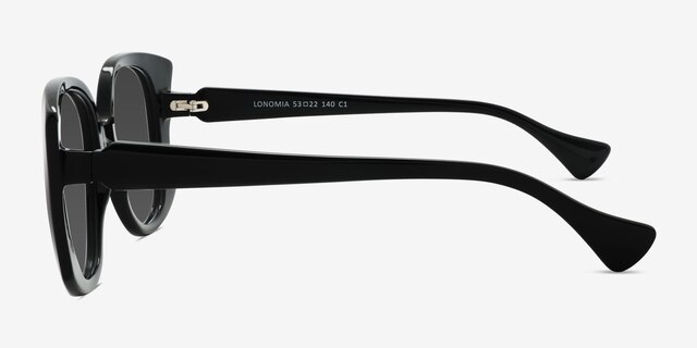 Lonomia Black AcetateSunglass Frames from EyeBuyDirect, Side View