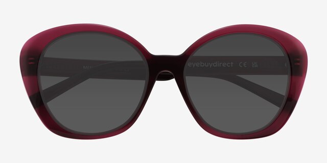 Mena Purple AcetateSunglass Frames from EyeBuyDirect, Closed View