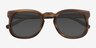 Averill Striped Brown AcetateSunglass Frames from EyeBuyDirect, Closed View