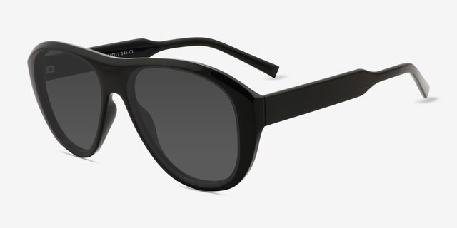 Randall Black Eco-friendlySunglass Frames from EyeBuyDirect, Angle View