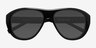 Randall Black Eco-friendlySunglass Frames from EyeBuyDirect, Closed View