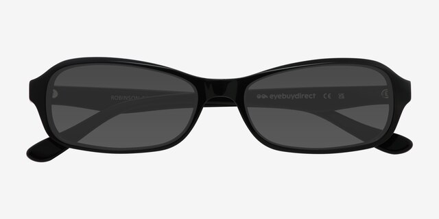 Robinson Black AcetateSunglass Frames from EyeBuyDirect, Closed View