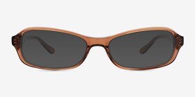 Robinson Brun Acétate Soleil de Lunette de vue d'EyeBuyDirect, Vue de Face