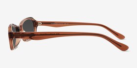 Robinson Brun Acétate Soleil de Lunette de vue d'EyeBuyDirect, Vue de Côté