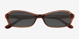 Robinson Brun Acétate Soleil de Lunette de vue d'EyeBuyDirect, Vue Rapprochée