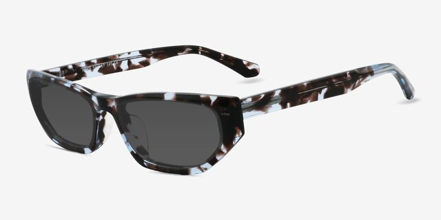 Price Blue Tortoise AcetateSunglass Frames from EyeBuyDirect, Angle View