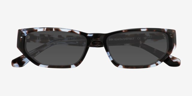 Price Blue Tortoise AcetateSunglass Frames from EyeBuyDirect, Closed View
