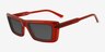 Clarke Red AcetateSunglass Frames from EyeBuyDirect, Angle View