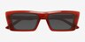 Clarke Red AcetateSunglass Frames from EyeBuyDirect, Closed View