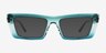 Clarke Green Blue AcetateSunglass Frames from EyeBuyDirect, Front View