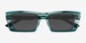 Clarke Green Blue AcetateSunglass Frames from EyeBuyDirect, Closed View