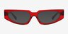 Cooke Red AcetateSunglass Frames from EyeBuyDirect, Front View