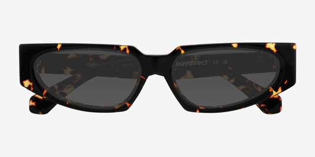 Cooke Tortoise AcetateSunglass Frames from EyeBuyDirect, Closed View