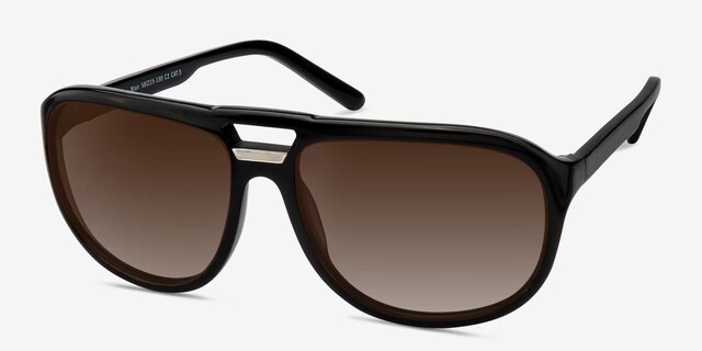 Blair Black AcetateSunglass Frames from EyeBuyDirect, Angle View