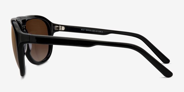 Blair Black AcetateSunglass Frames from EyeBuyDirect, Side View