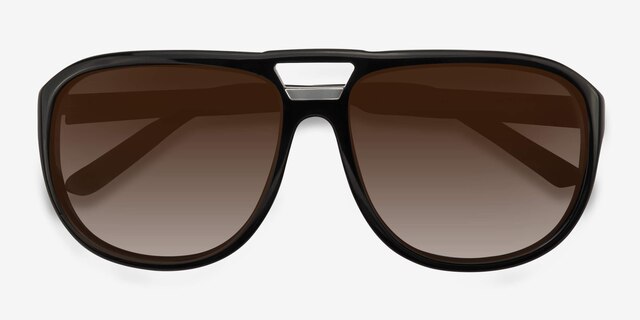 Blair Black AcetateSunglass Frames from EyeBuyDirect, Closed View