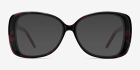 Marilyn Black Red Acétate Soleil de Lunette de vue d'EyeBuyDirect, Vue de Face
