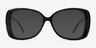 Marilyn Black Red AcetateSunglass Frames from EyeBuyDirect, Front View