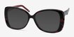 Marilyn Black Red AcetateSunglass Frames from EyeBuyDirect, Angle View