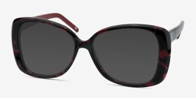 Marilyn Black Red Acétate Soleil de Lunette de vue d'EyeBuyDirect, Vue d'Angle